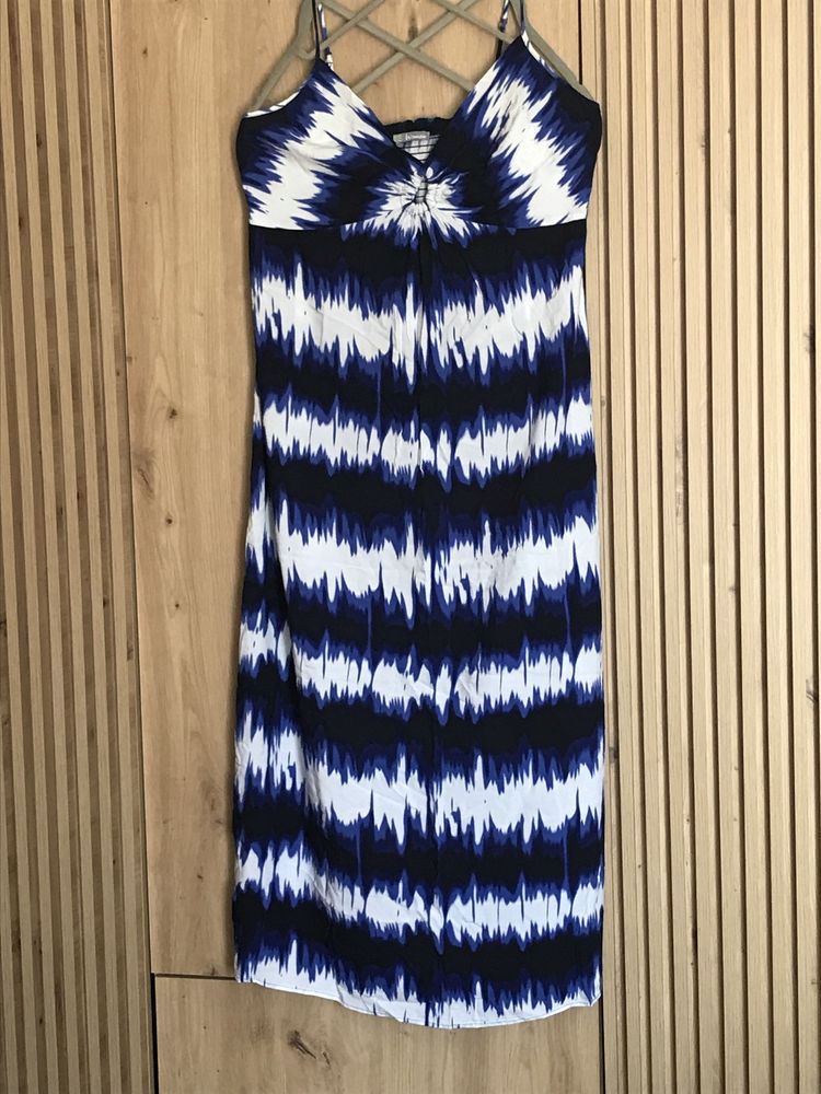 Sukienka maxi xxl oversize ombre m&s plazowa letnia wiskoza