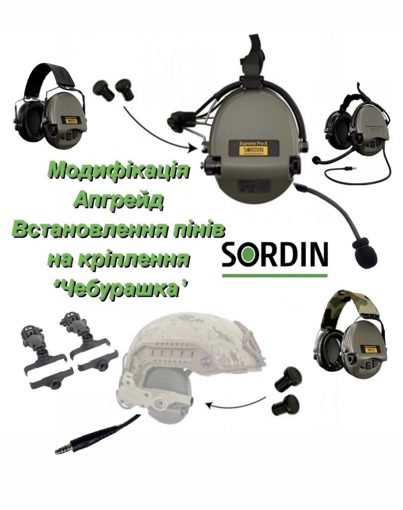 Модифікація MSA SORDIN Supreme Pro, Pro-X, Neckband, MIL CC…