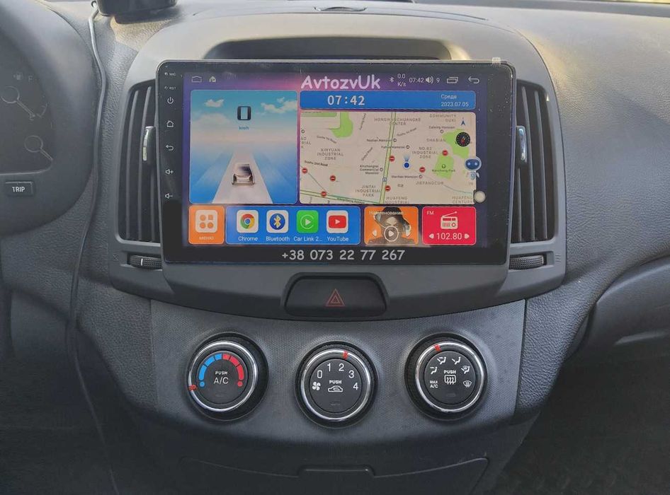 Android 14 ELANTRA Hyundai Элантра GPS 2 дин Tesla CarPlay Магнитола
