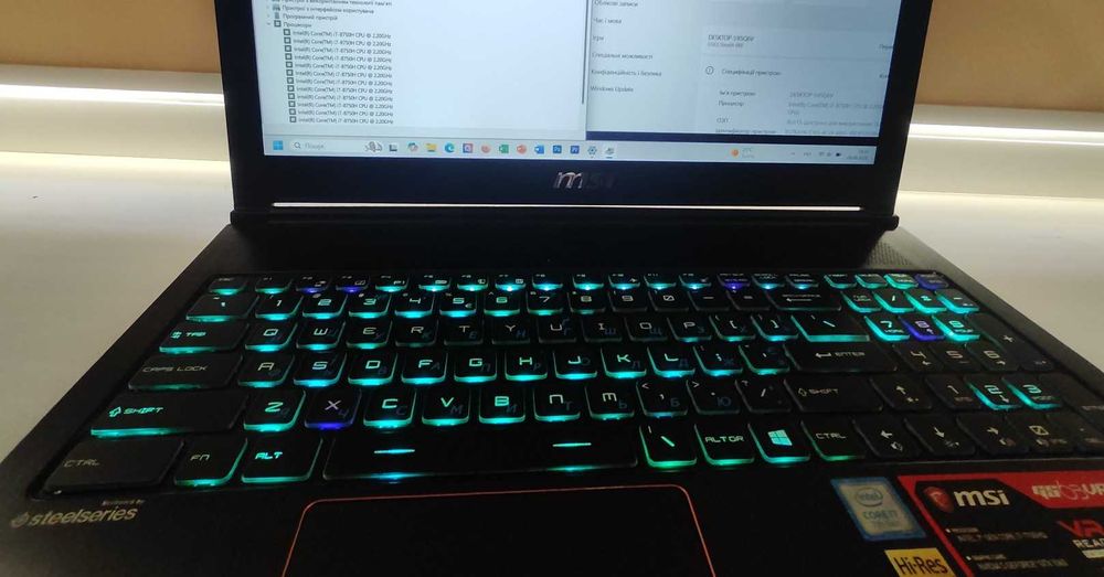 ігровий ноутбук MSI Stealth GS63 IPS/i7-8750H/nVidia 1060/16/256+1Тб