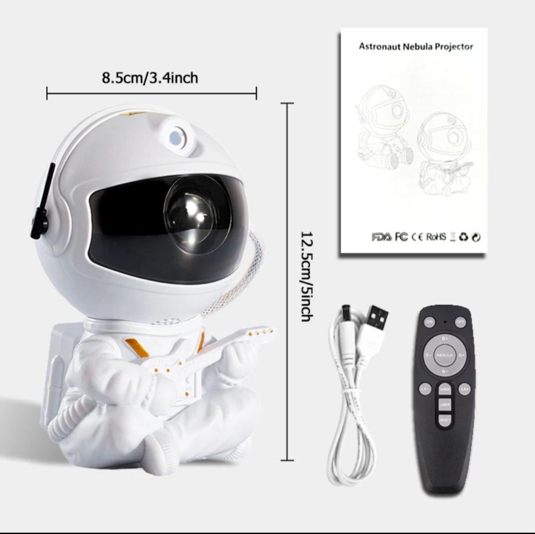 PROJEKTOR GWIAZD NIEBA LED lampka nocna astronauta