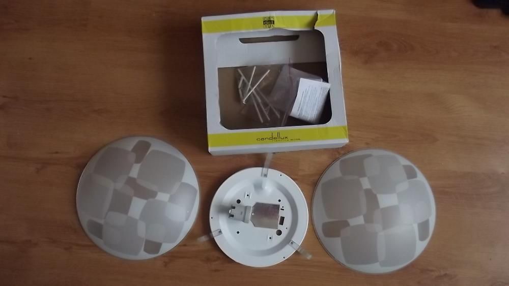 Plafon + 2 X szkło nowy-39,99 zł Dziś cena 29,99 zł