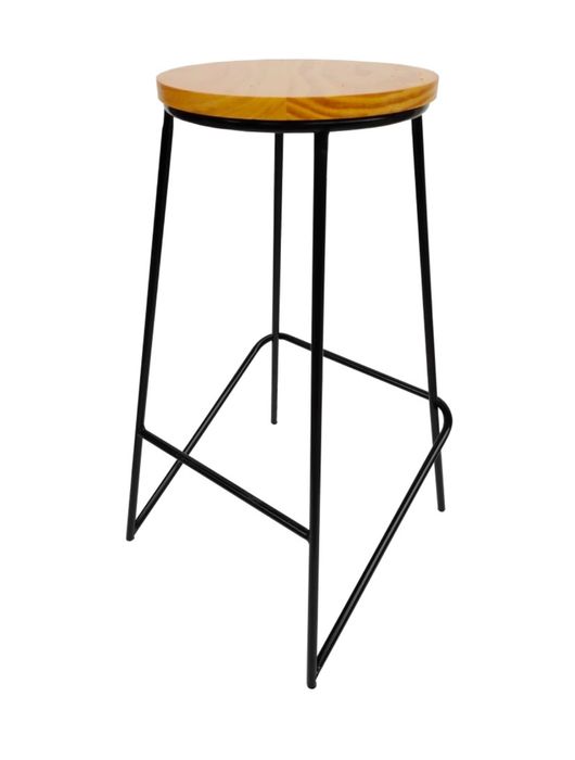 Hoker barowy x2 wys. 71cm , szer. 40cm krzesło drewno metal