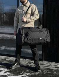 Спортивная мужская сумка Nike черная, большая дорожная сумка найк