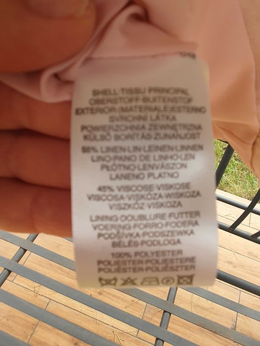 Marynarka z lnu, żakiet na podszewce, ClockHouse, roz. 38/M