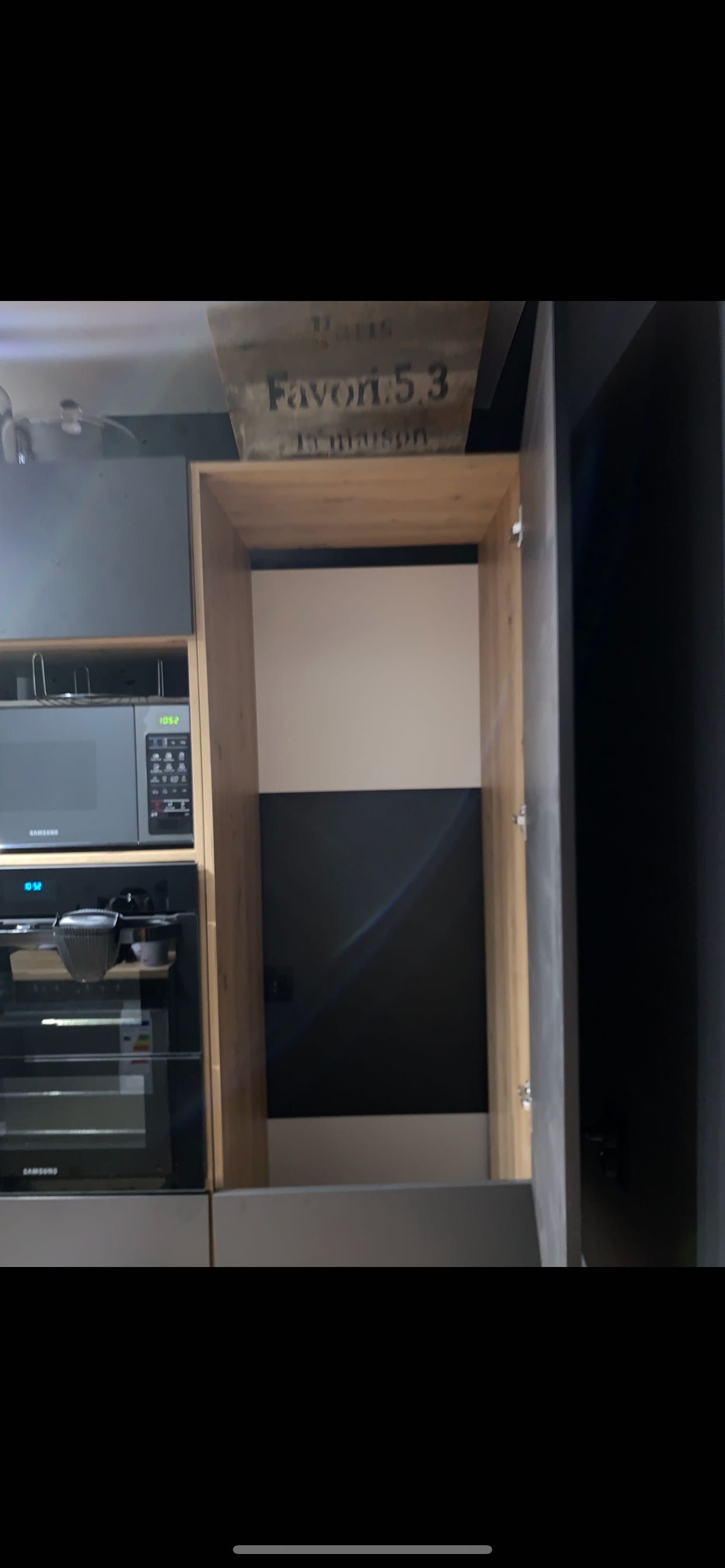Szafka kuchenna słupek pod lodówkę Vinto 60 cm kolor szary