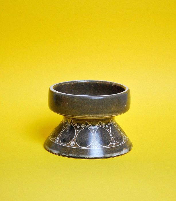 Świecznik retro vintage folk hand made