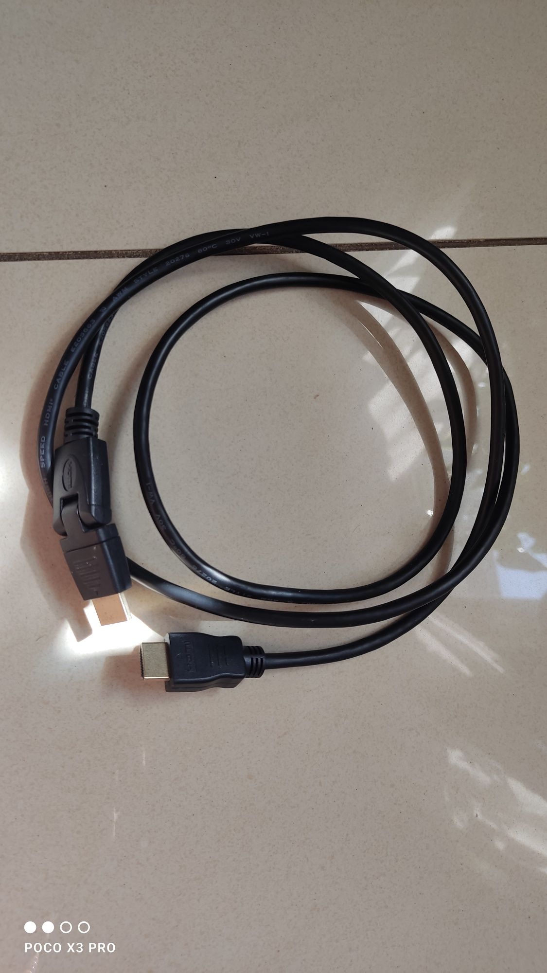 Nowy kabel HDMI wtyczka ruchomy kąt