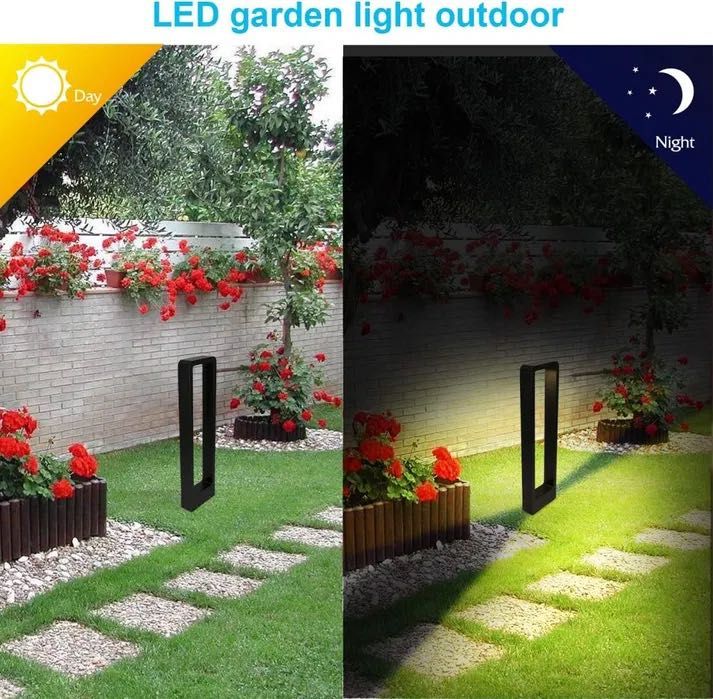 LEDMO Lampa zewnętrzna LED, 12 W,  czarna 3000 K, 60 cm, IP65