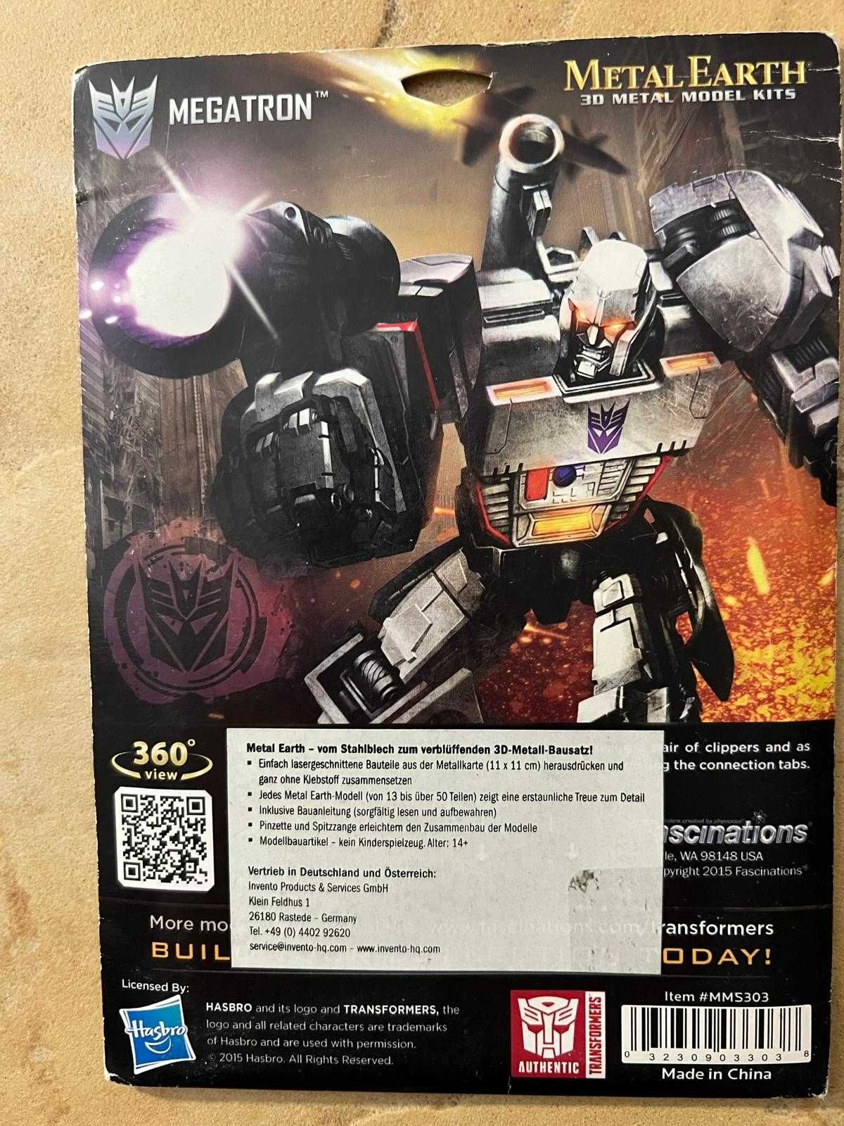 Model 3 d metal earrth Megatron Transformers