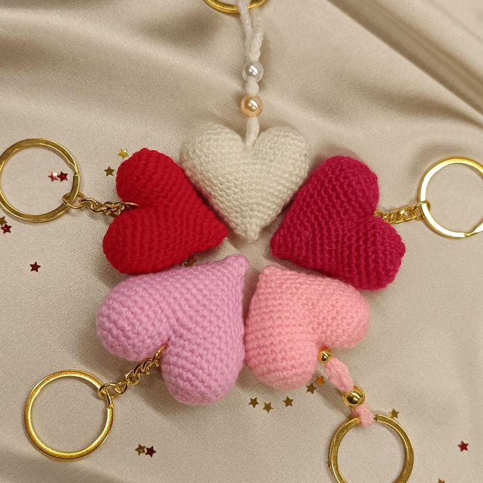 Брелок серце червоне, брелок на ключі, підвіска на ключі