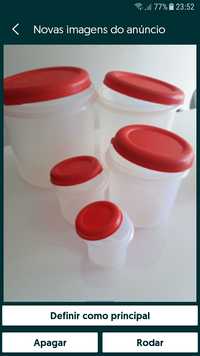 Recipientes tupperware plástico conjunto