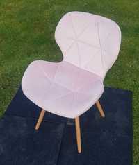 Krzesła Lago różowe welurowe