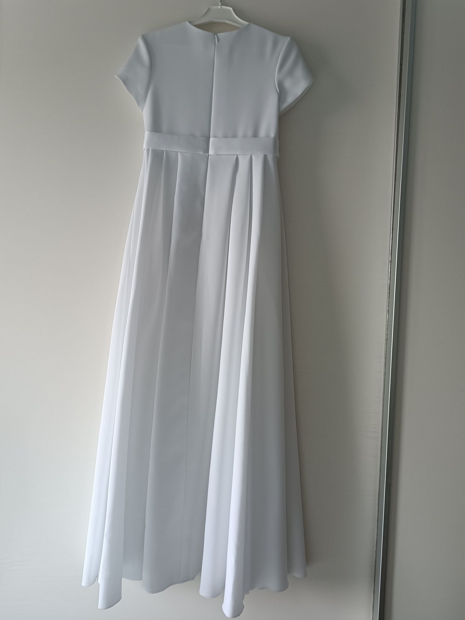 Sukienka komunijna Emmi Mariage halka z kołem torebka biała