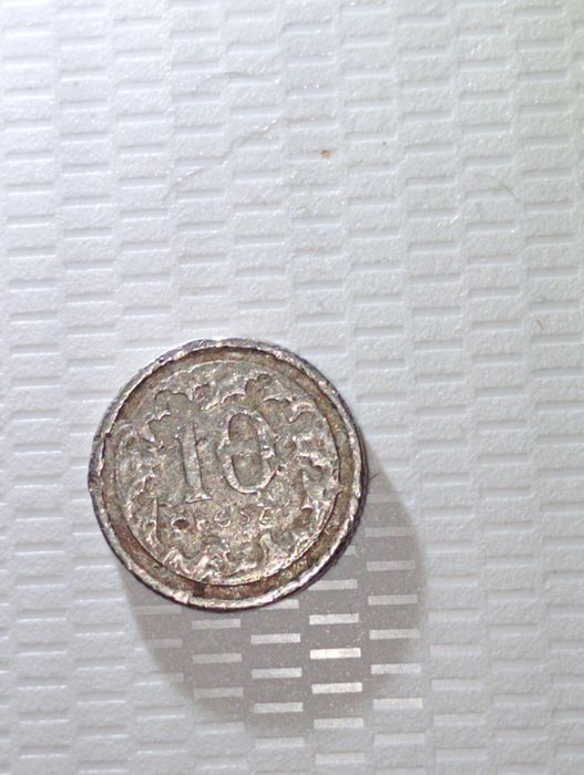 10 groszy z 2016 roku destrukt