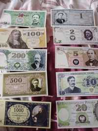 Banknoty wielcy wynalazcy komplet 10 sztuk