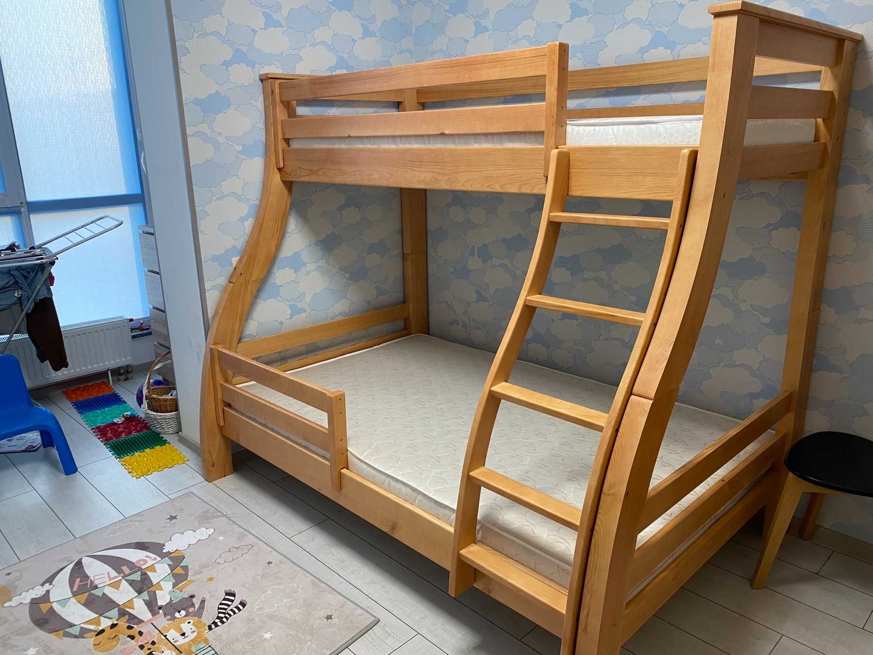 Ліжко 3-містне Двоповерхове / 2 ярусна Кроватка _ Кровать Двухярусная.