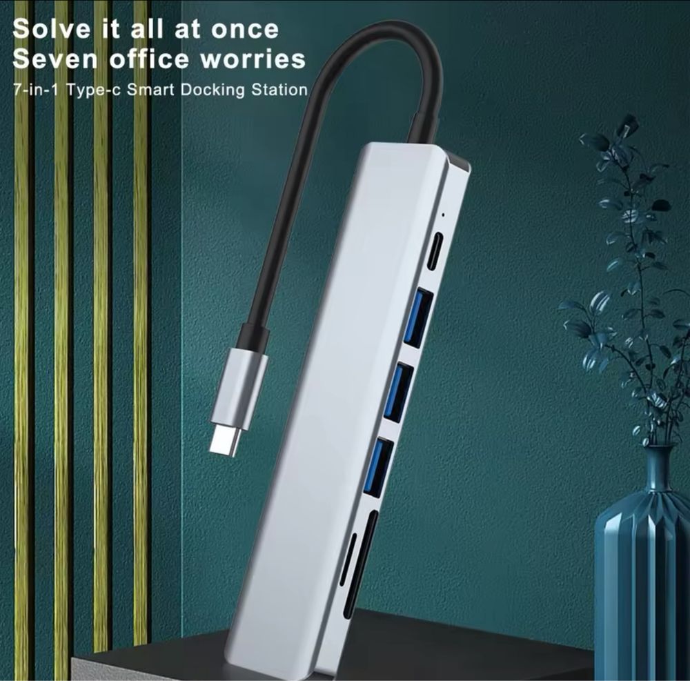Tipo C Hub USB 7 em um