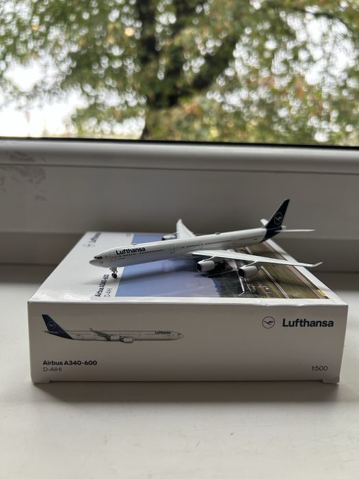 Herpa Model samolotu Lufthansa Airbus A340-600 skala 1:500