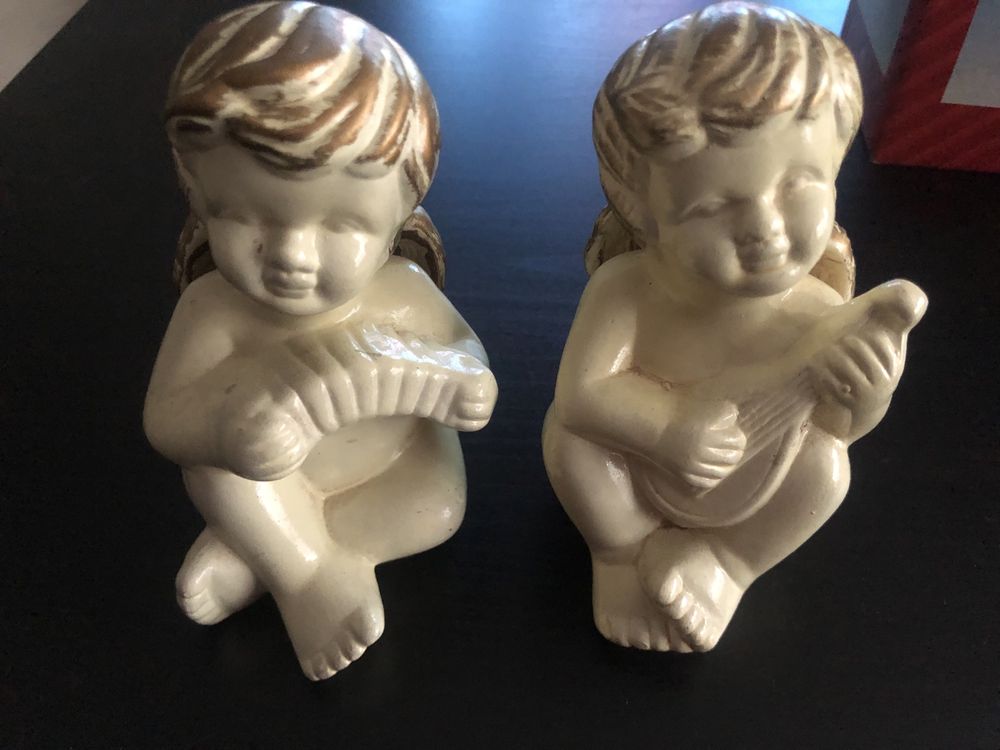 Figurki ceramiczne Aniołki - Vintage