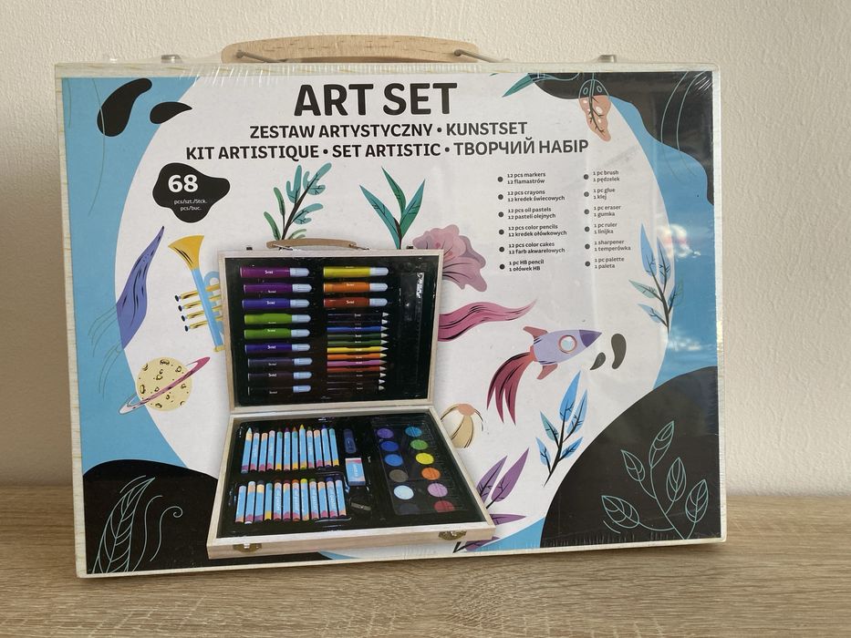 Smiki, zestaw artystyczny w walizce, 68 elementów NOWY
