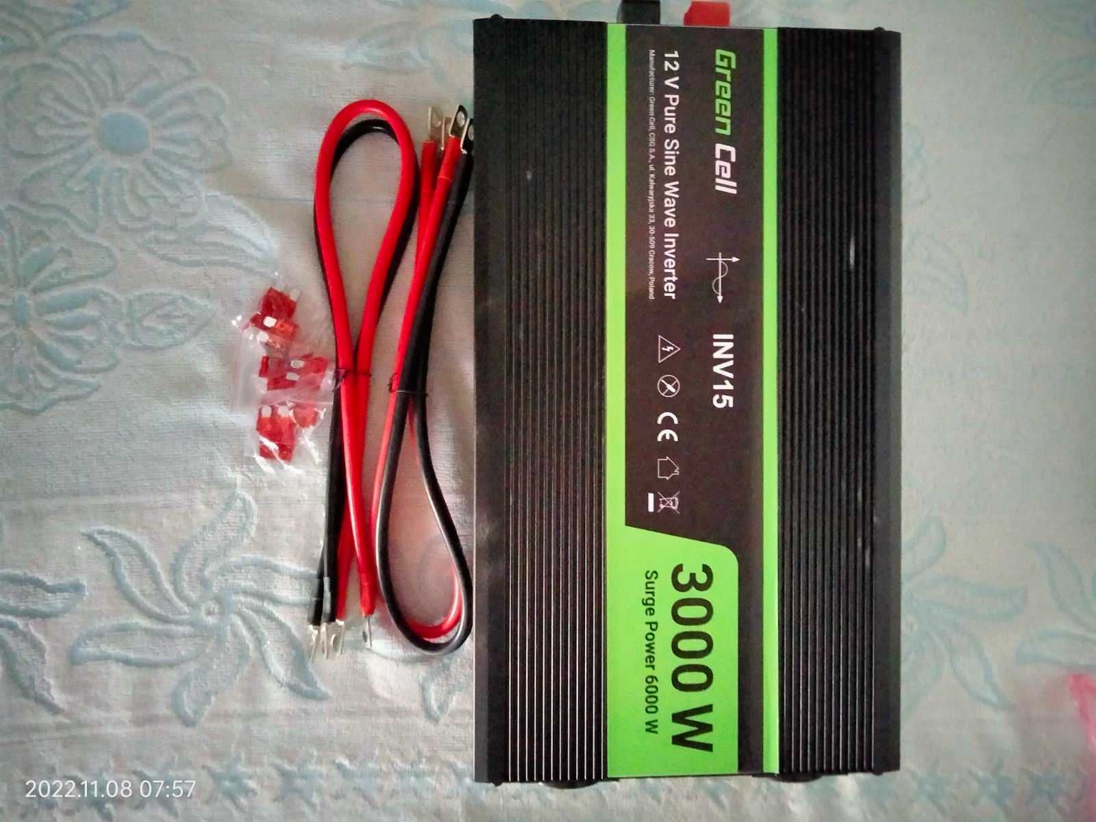 В НАЯВНОСТІ! Інвертор Green Cell 12V/230V 3000/6000W