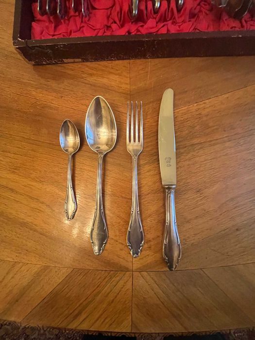 Sztućce Wellner posrebrzane