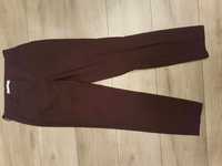 Brązowe spodnie garniturowe reserved rozmiar 34 prosta nogawka
