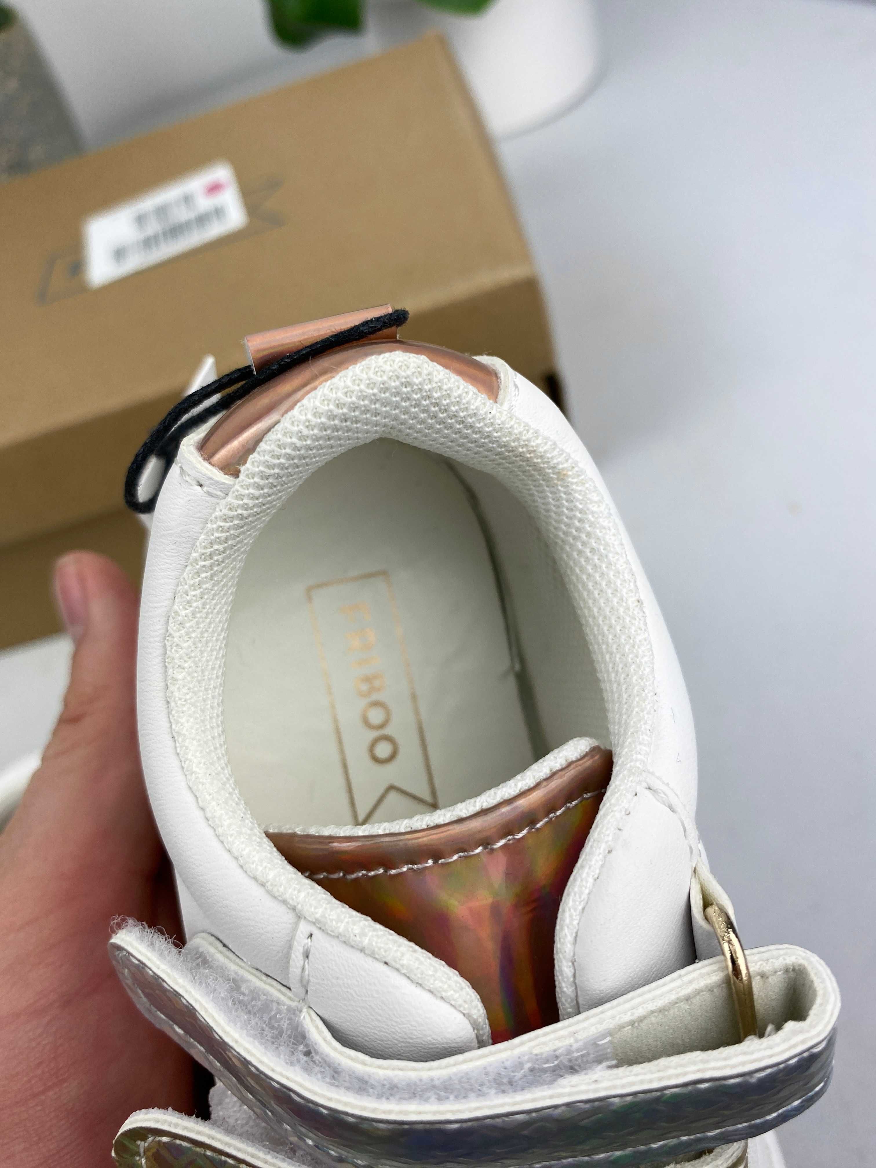 białe różowe buty sneakersy friboo r. 26 n124a