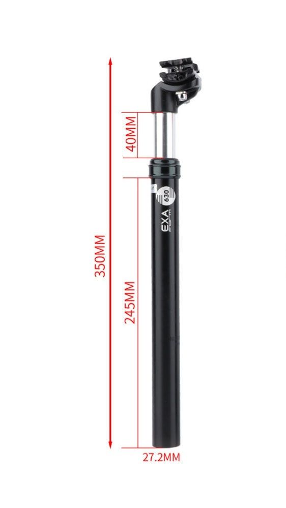 Подседельный штырь с амортизатором EXA FORM 27.2мм, черный