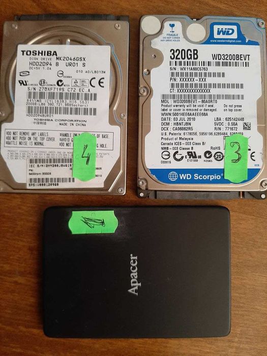 HDD 2.5 дюйма.SATA.Рабочие.