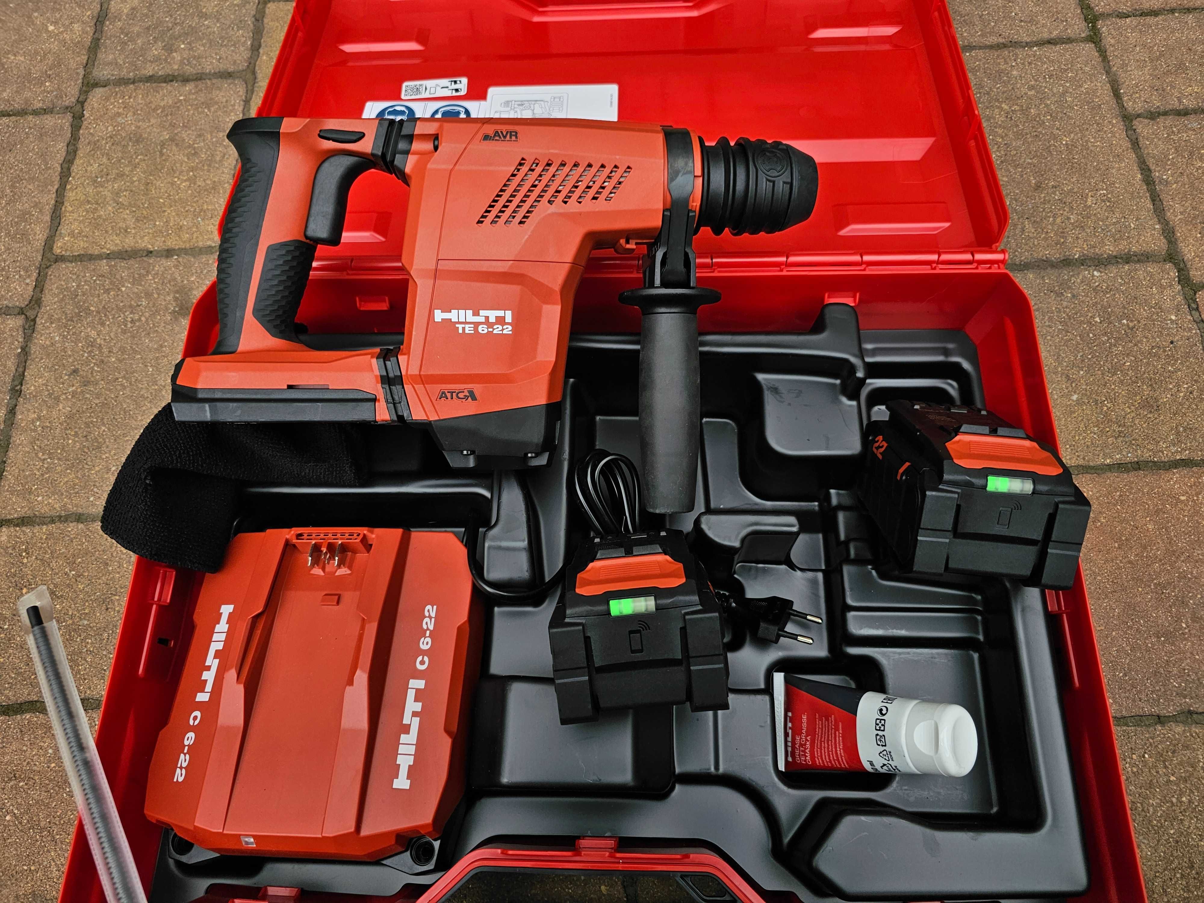 HILTI TE 6-22 2xaku ładowarka walizka jak nowa! faktura gwarancja