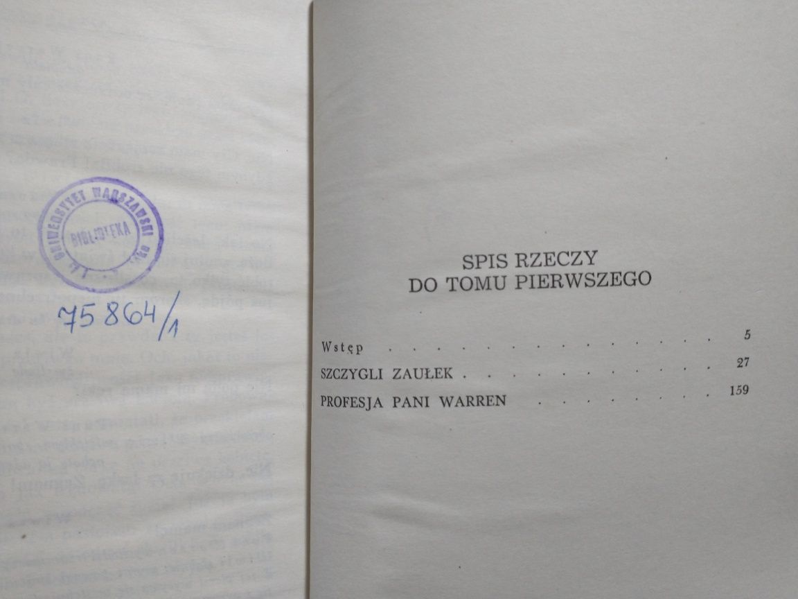 Бернард Шоу, П'єси, польською мовою. Bernard Shaw.