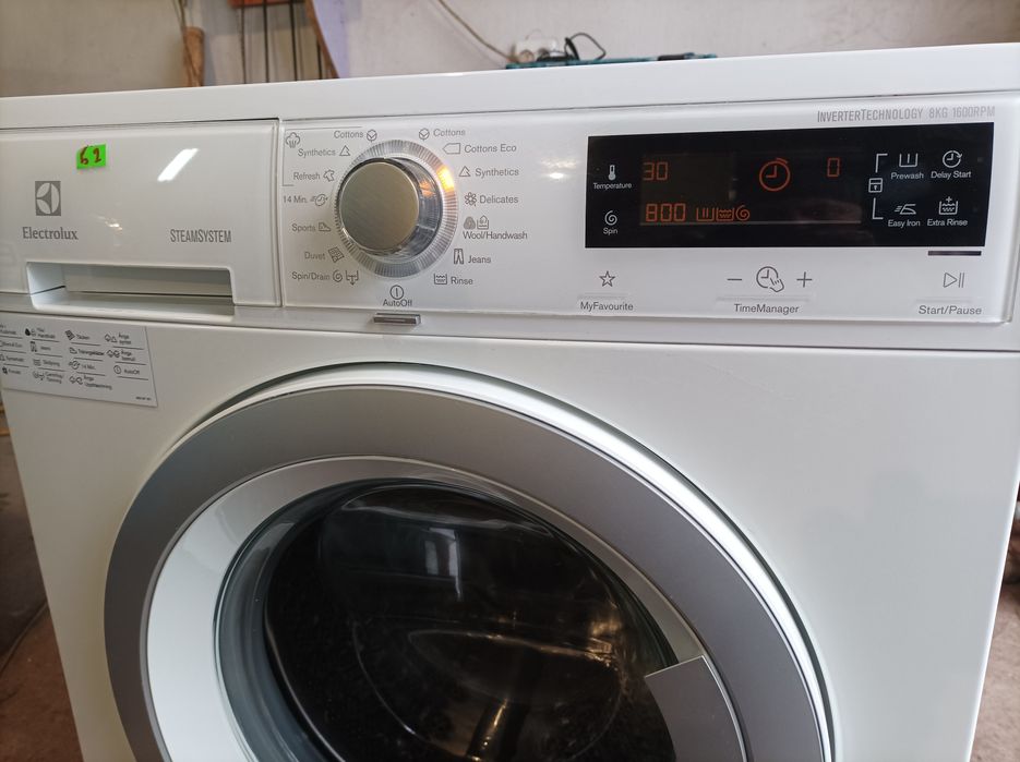 Пральна машина з функцією стірка паром на 8кг Electrolux