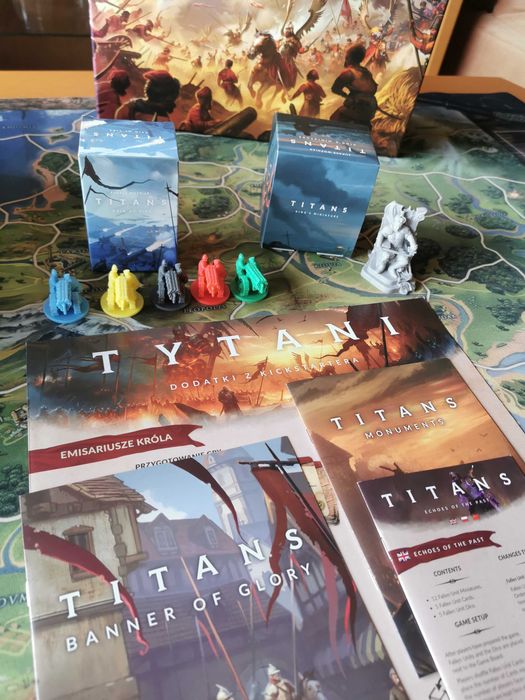 TYTANI - Gra Planszowa - Titans - Kickstarter - 8 dodatków + Playmata