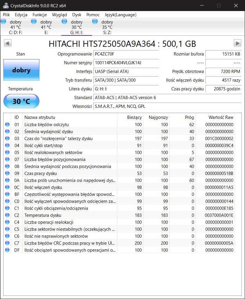 Dysk hdd 2.5 cala do laptopa 500gb