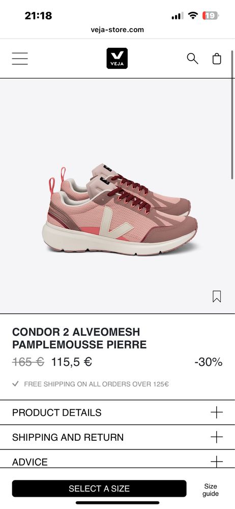 Как новые, премиальные кроссовки Veja, Франция, 39-40