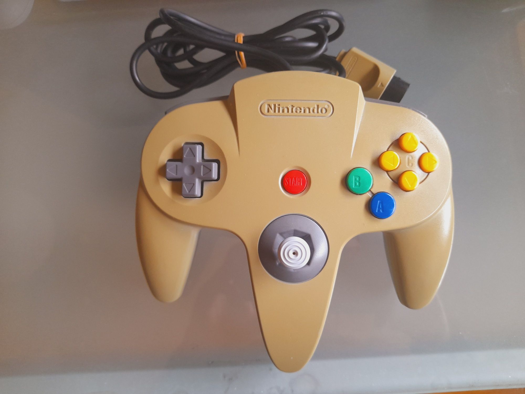 N64 - comando c/controller pak e fonte de alimentação