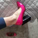 Buty na klocku szpilki kolor fuksja r. 36