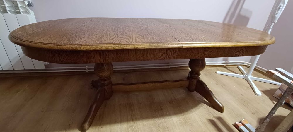 Ława rozkładana dębowa