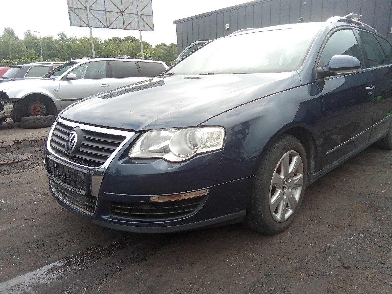 Przód Kompletny Passat B6 LC5F Zderzak Maska Lampy Błotniki Chłodnice