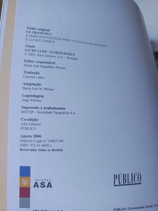 Lucky luke Grão mestre