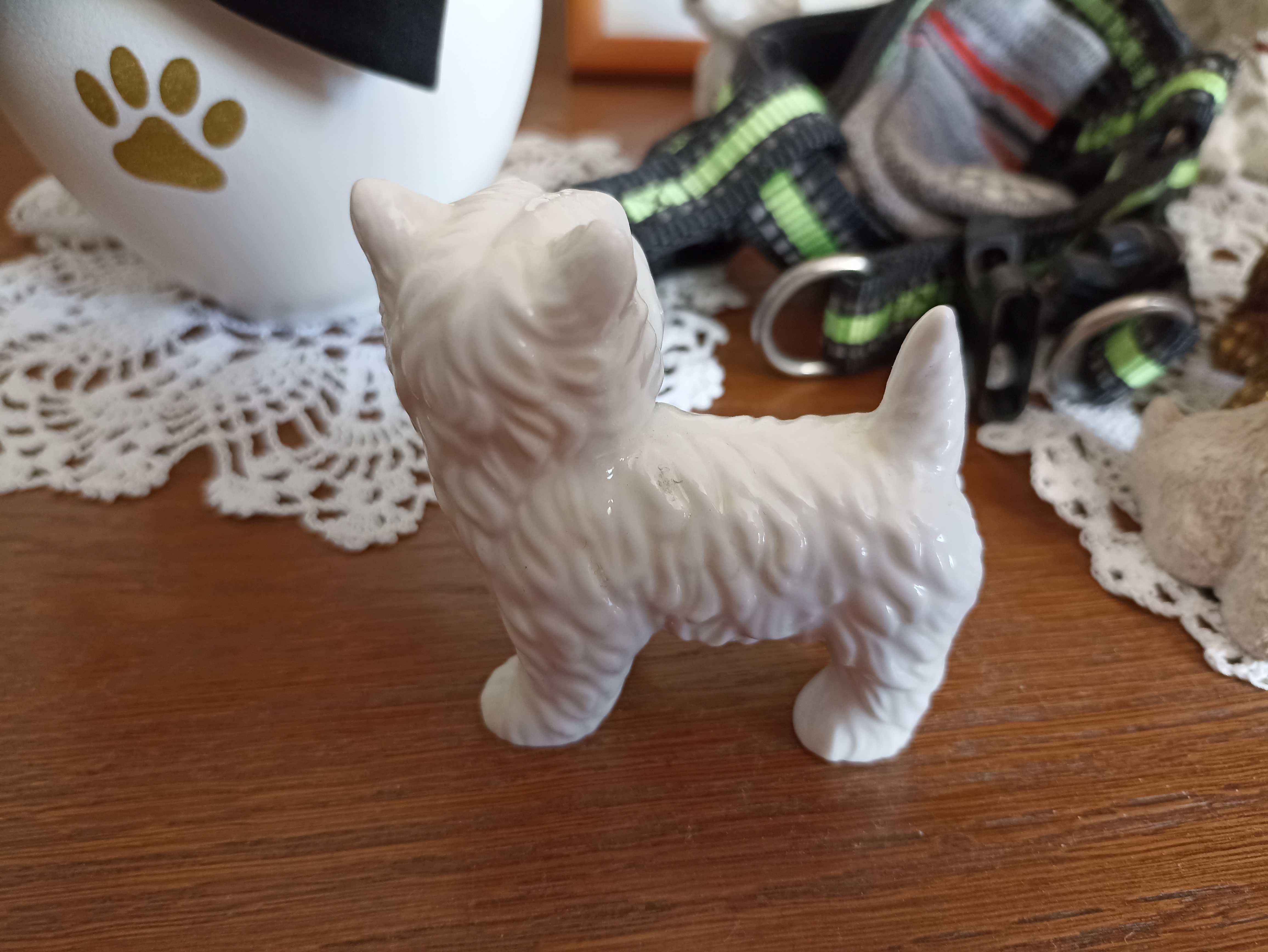 Piękna figurka porcelanowa west highland white terrier