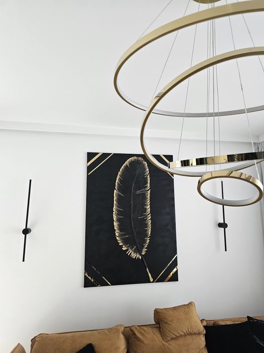 Duży obraz 3D pióro nowoczesny design