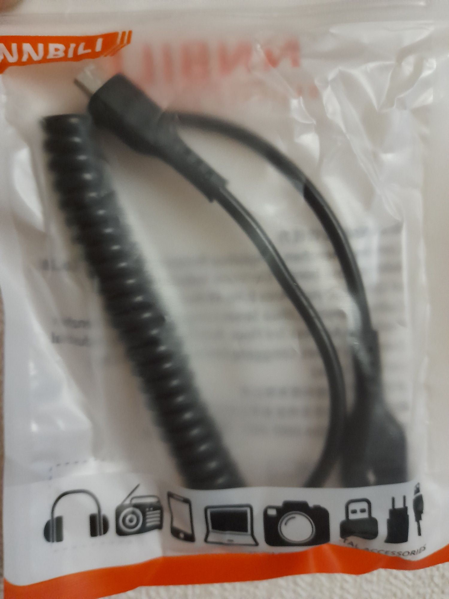 Продам пружинный USB-кабель для быстрой зарядки 1 м