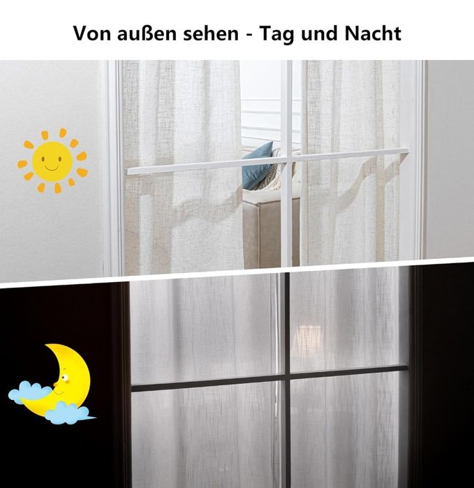 MYSKY HOME 2szt Zasłony lniane do salonu 225cm x 140cm