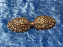 Broche prata inglês peça vintage art deco 6 cm
