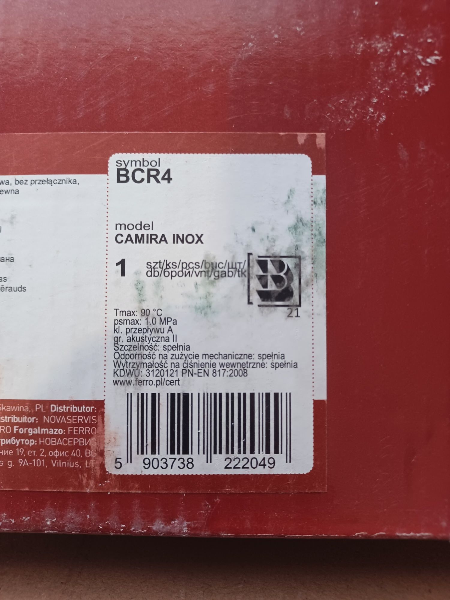 Nowa Ferro Camira BCR4 bateria kuchenna stojąca inox