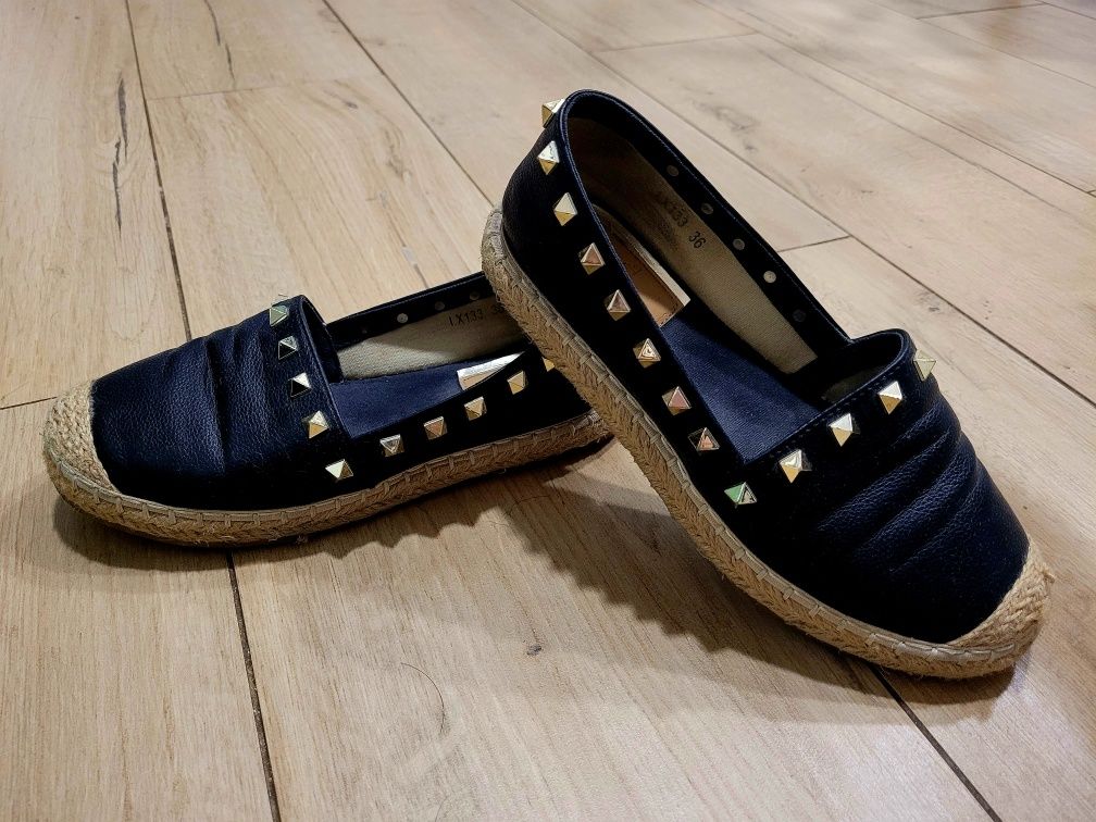 Czarne espadryle damskie rozm. 36