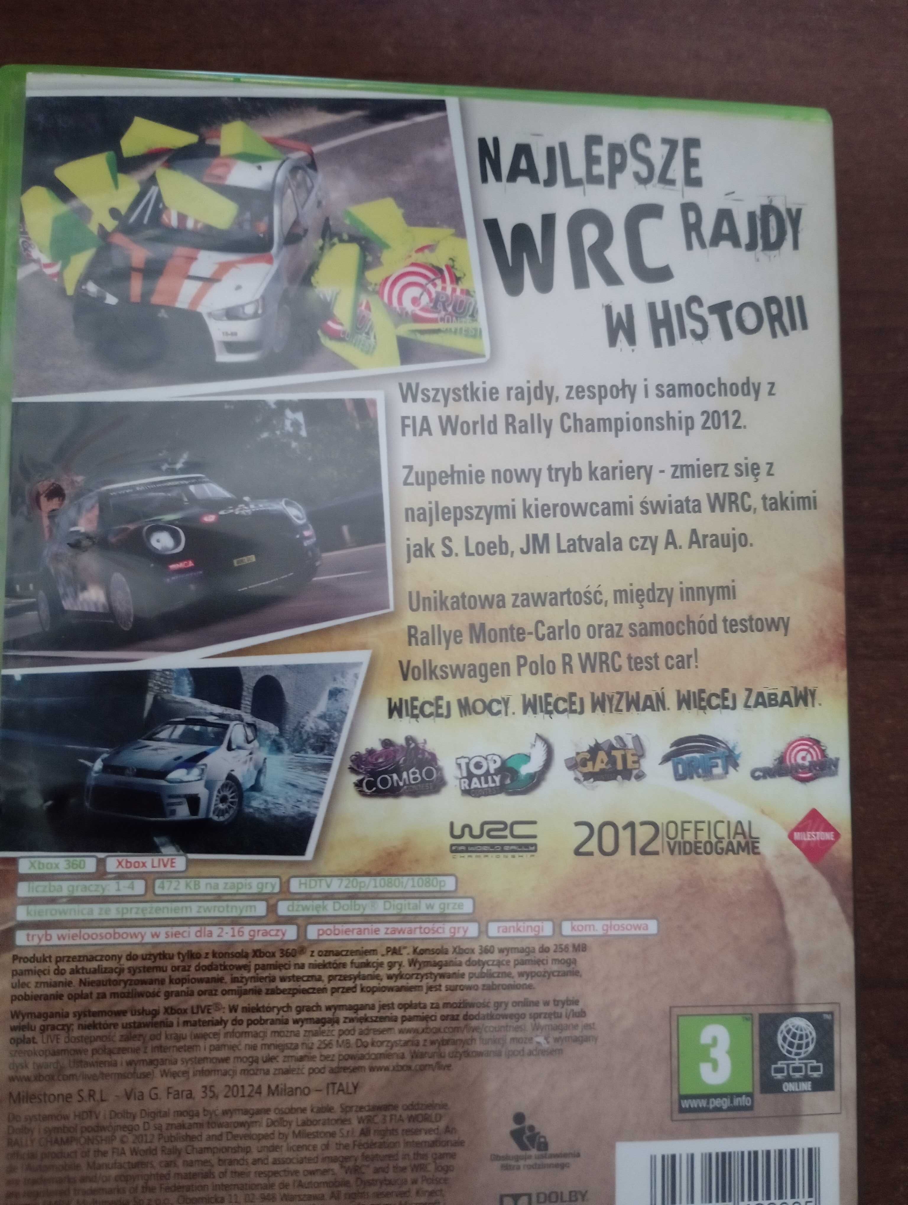 Xbox 360 WRC 3 Fis World Rally Championship